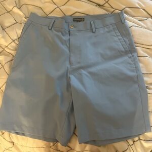 Peter Millar Light Blue Men's Flat Front Shorts